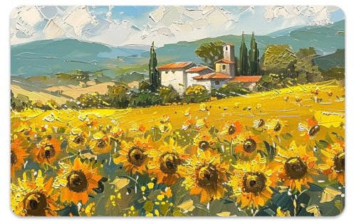 Peacoblue Adesivo per carte di credito, carta di debito, protezione personalizzata con paesaggi di girasole, 4 stili, impermeabile, antigraffio e attraente, per le chiavi dei trasporti EBT più