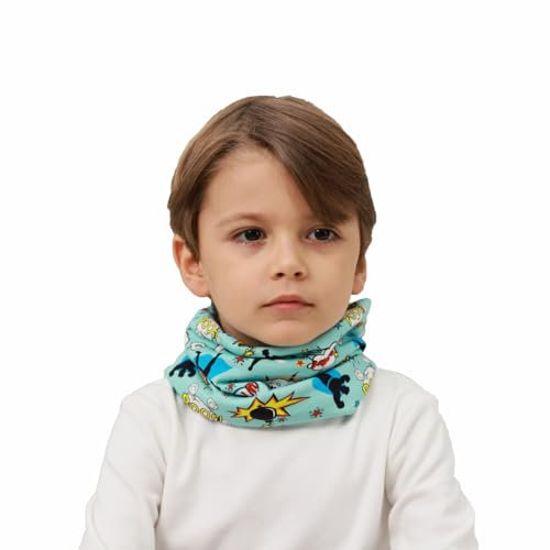 MAKFORT Kinder Schal Schlauchschal Baumwoll Loop Schal Junge Und Mädche Herbst Frühling