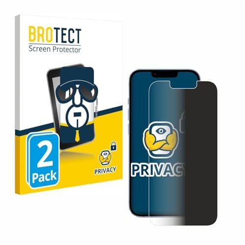 BROTECT (2 Stück Anti-Spy Blickschutzfolie für Apple iPhone 14 Privacy Screen Protector [Displayschutz-Folie, Sichtschutz, Blaulichtfilter]