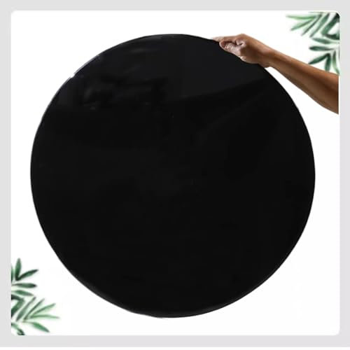 BVDHASDBT Verre trempé, plateau rond biseauté de qualité supérieure, table de salle à manger, table basse, bureau en verre trempé, plateau en verre trempé, résistant aux chocs (58 cm)