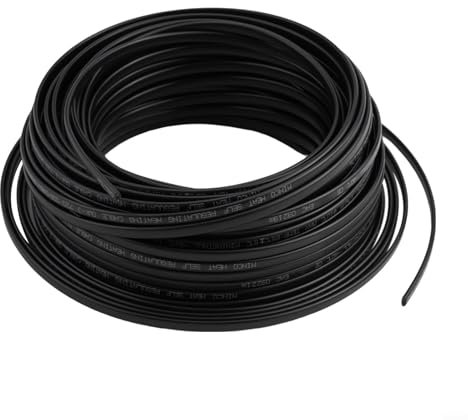 Besttoolifes Cable de calefacción autorregulable, protección contra congelación de tuberías eléctricas de 220 V, deshielo de techo y canalón, cable de calefacción controlado por temperatura para uso