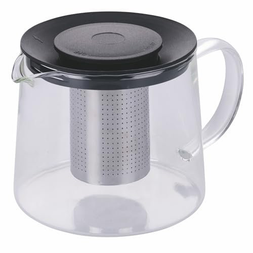 GALILEO Teiera tonda 1 L con infusore in vetro borosilicato, SìChef