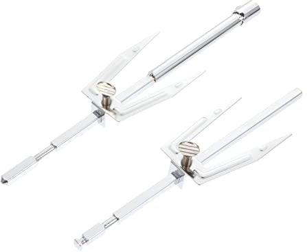 WATIIFUFU Rotating Spit for Electric Oven Stainless Steel BBQ Fork for Roast Chicken Kitchen Gadget for Skewers and Rotisserie Grilling