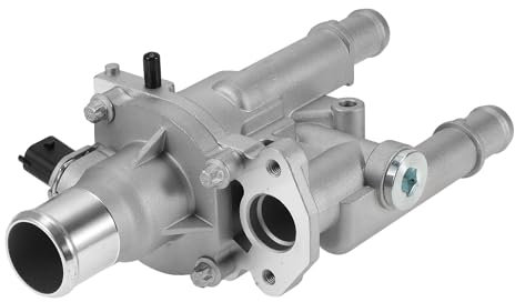 VekAuto Termostato De Coche Para Chevrolet Cruze 2011-2016 Sonic 2012-2018 1.8L Aleación De Aluminio Duradera Tono Plateado Ensamblaje De Carcasa De Termostato De Refrigerante De Motor