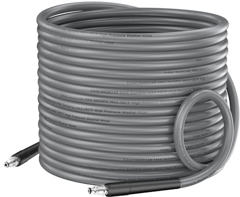 DANCINGBOAR 6M Pressure Washer Hose for Bosch AQT Series, Flexible Replacement Extension Water Clean Pipe 3600PSI, Pressure Washer Accessories Compatible with Bosch Click Type Plug Quick Connector