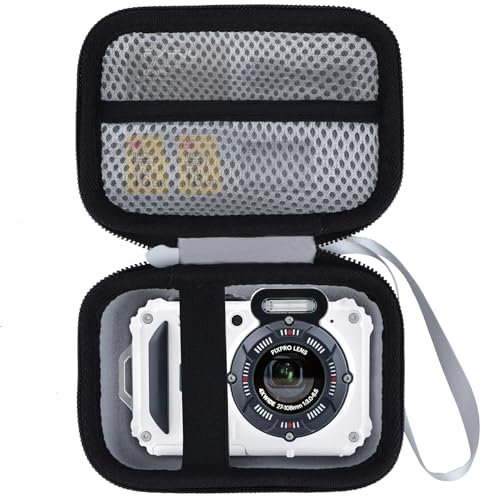 RIYADAone Hard Case Compatible with Kodak Pixpro WPZ2 Compact Digital Camera (White + Black)