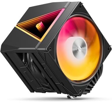 upHere UE2-Elite-KC8C CPU Air Cooler, 8 Heat Pipes Dual Tower CPU Cooler with 120mm ARGB PWM Fan, 280W TDP, for AMD AM5/AM4/AM3, Intel LGA 1851/1700/2011/2066/115X, Black