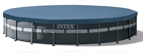 Sheepmania Intex 18929 Bâche pour Piscine Ronde 732 cm – Bâche de Piscine avec Corde de Fixation et Trous de Drainage