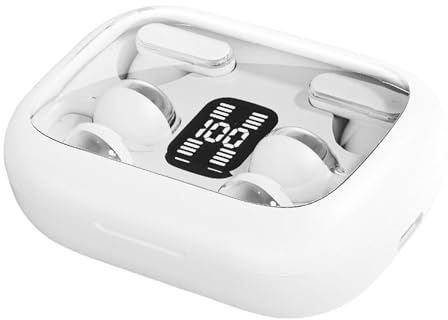 Genérico Auriculares con Clip: auriculare 2 en 1 Resistentes al Agua con cancelación de Ruido | Auriculare de Audio de Alta fidelidad 5.4 - Auriculares Deportivos para Juegos con batería de Larga d