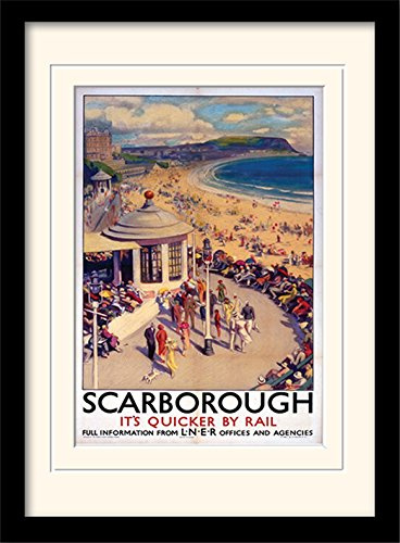 National Railway Museum Scarborough (1) Mounted and Framed Print, Multi-Colour, 30 x 40 cm