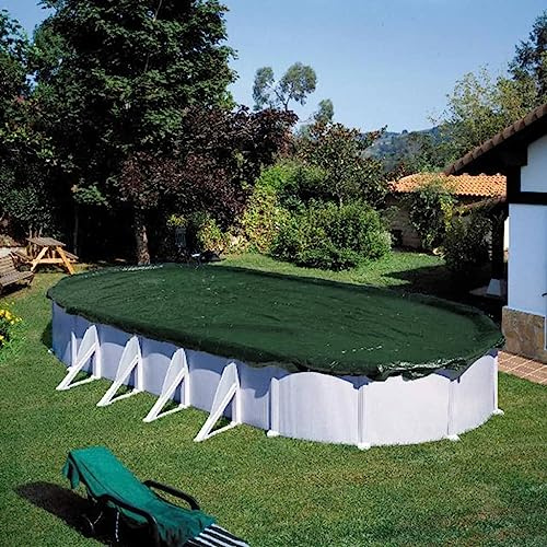 Abdeckplane für 800x420cm Acht-/Oval Pools und Schwimmbecken - 160 g/m² extra Winterschutz und Ganzjahresabdeckung