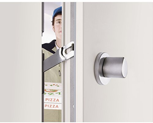 Knauf mit Rosette für Türwächter, Edelstahl matt