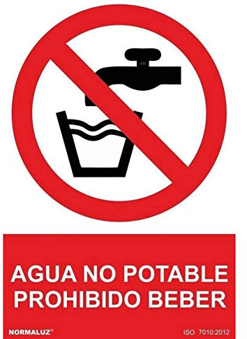 Signal rd40016 eau non potable interdit boire 21 x 30 cm pVC glasspack 0,7 mm Interdit homologuée de haute qualité