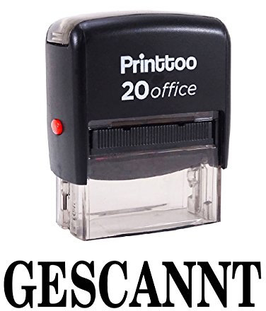 Printtoo GESCANNT Selbstfarber Stempel Buro stationar Bedrucktes Stamp - Schwarz