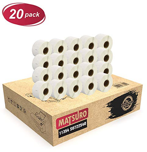 Matsuro Original | Kompatibel Rollen Etiketten Ersatz für DYMO 11354 S0722540 (57 mm x 32 mm | 1000 Etiketten pro Rolle | 20-er PACK)