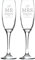 MR & MRS Date Personalised Pair of Champagne/Wine Flute Glasses - Wedding/Engagement/Anniversary in White Boxes
