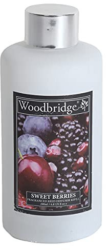 Woodbridge Nachfüllflasche für deinen Diffuser - Sweet Berries (200ml) - Süßer Beerenduft für Dein Zuhause in Einer recycelten Glasflasche mit Einer Duftdauer bis zu 6 Monate