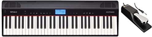 Roland Go:Piano Go-61P Digital Piano, Wireless SmartphOne Connection, Black & M-Audio SP-2 - Universal Sustain Pedal with Piano Style Action, The Ideal Accessory for MIDI Keyboards