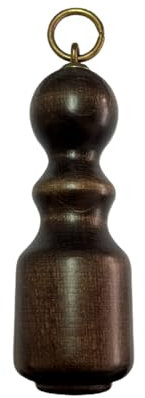 Schleife mit Seilspanner, Knauf für Stange mit Seilzug aus Holz, erhältlich in verschiedenen Farben (Walnuss)