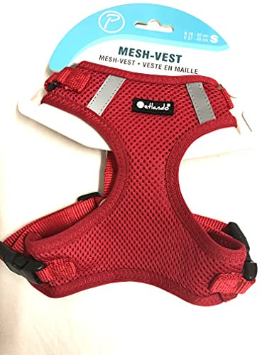 Brustgeschirr Mesh Vest Rot S (Halsumfang 26-32 cm, Brustumfang 37-49 cm)