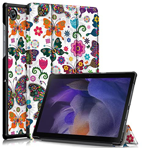 TOPCASE Funda para Samsung Galaxy Tab A8 10.5 Pulgadas SM-X200/SM-X205 2021,Ultra Delgado Carcasa con Soporte Función y Auto-Sueño/Estela,Mariposa