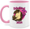 Tasse Tassen 325ml - Einschulung Geschenk Schulanfang - Schulkind 2025 Pferd mit Schultüte - 325 ml - Rosa - zur einschultasse schulanfangsgeschenke einschulung-schulkind 2022 teetasse 2024