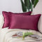 Madizz 2er Set Samt Dekorativ Zierkissenbezüge Luxus Stil Kissenbezug für Sofa für Schlafzimmer Purpurrot 30x50 cm Rechteckigig