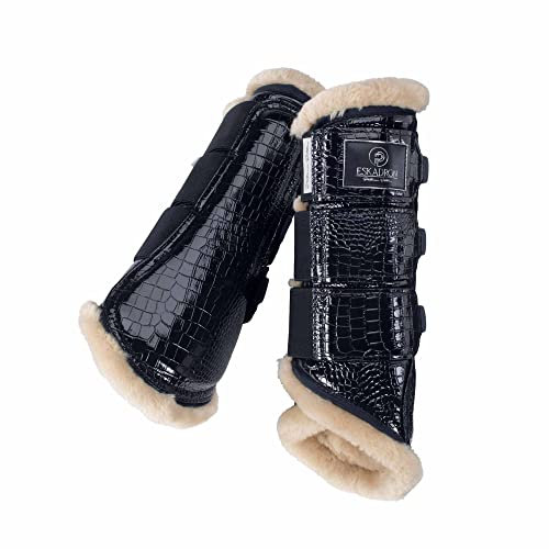 Eskadron Gamaschen Croco FauxFur Platinum 22 Navy L