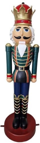 Casa Padrino Luxus Deko Skulptur Nussknacker König Mehrfarbig H. 200 cm - Lebensgroße Weihnachts Deko Figur - XXL Deko Skulptur - XXL Deko Figur - XXL Weihnachts Skulptur