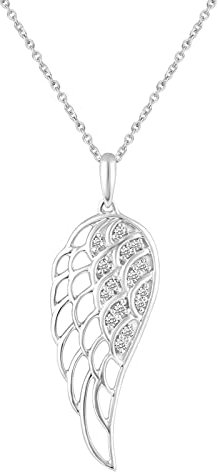 Collar Alas Ángel Plata, Colgante Alas de Angel, Collar de Ala de ángel Colgante, Mujeres Collar Alas de Ángel, Collar Mujer con Colgante de Ala de Angel, con Caja de Regalo, Regalo para Mujer