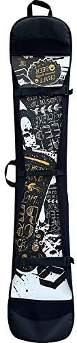 vepoty Snowboard Cover Sleeve Case Single Ski Travel Bag Tragbarer Snowboard-Rucksack mit verstellbarem Riemen Snowboard-Zubehör