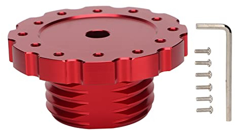6 Hole Steering Wheel Hub Adapter for Thurstmaster TX T300 T500 TS PC TS XW T GT Servo Base, Aluminum Alloy Steering Wheel Elevator for Momo, for Sparco, for Luisi, for NRG (Red)