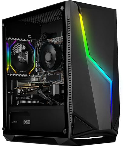 SCAN 3XS Gaming PC | RTX 5060 | Ryzen 5 5500 | 16GB DDR4 | 1TB SSD | Windows 11 | Wi-Fi | Bluetooth | 550W PSU | RGB Lighting | High-Airflow Chassis