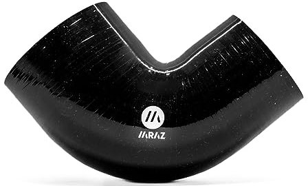 Manguito Silicona a 90 grados con reduccion 51/63mm Negro