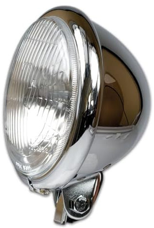 Progress-Line H4 Scheinwerfer Bates-Style, 5 3/4, Chrom, geprägtem Glas, M10, unten, E-geprüft