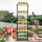lesolar Champagne Glass Holder Stand for Party, 4-Tier Champagne Tower Display Stand for Wedding, 32 Wine Glass Rack, Champagne Wall Stand Holder Display Rack for Wedding and Party
