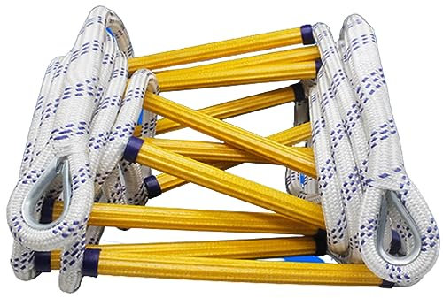 CASEGO Rettungsleiter, Feuerleiter für den Außenbereich, rutschfest, langlebig, Lange Lebensdauer und Starke Tragfähigkeit, 20 Meter, multifunktionale weiche Leiter (10m)