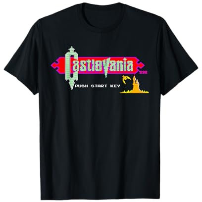 Castlevania Title Screen Retro Gaming Castle Epic Adventure T-Shirt