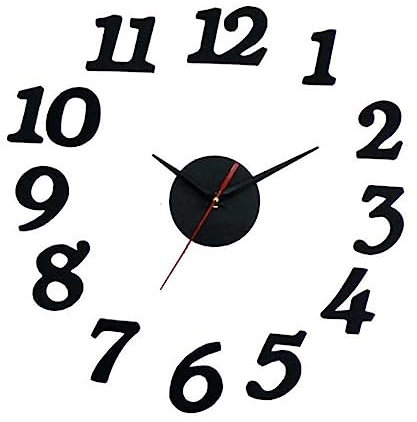 Amosfun Horloge Murale numérique horloges pointeuse horaire Horloge silencieuse Horloge Suspendue Horloge décorative Mettre en sourdine l'horloge Assiette combinée