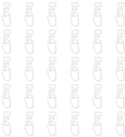 uxcell Vorhangschiene, PVC, mit Öffnungshaken, für Deckenvorhang, Gleitrolle für Türen, Duschvorhangschienen, Weiß, 30 Stück