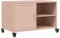 vidaXL Meuble TV, Armoire de Télévision avec Étagères, Support Télé avec Rangement Salon Salle de Séjour, Rose 68x39x43,5 cm Acier