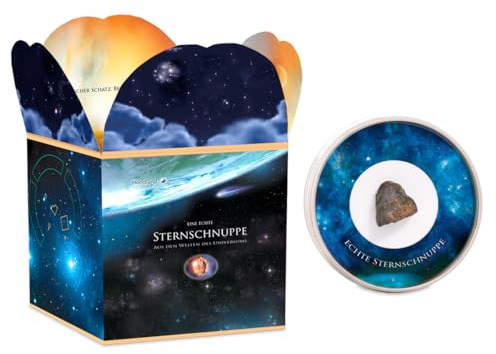 Mondland® Sternschnuppe echter METEORIT mit Zertifikat | Romantisches Geschenk inkl. persönlicher Widmung für Sie & Ihn