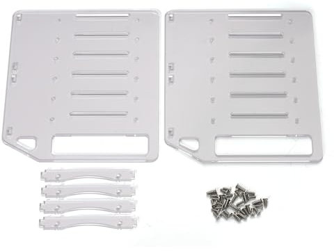 Docooler Hard Drive Rack Hard Drive Bracket Enclosure 4/6/8/10 Bay Acrylic DIY Cooling Solution for Multiple 3.5 HDDs Hard Drive Cage Rack Mount Hard Drive