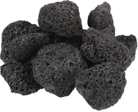 Zerodeko Vulkanische Steine Vulkanstein Naturstein Dekoration Für Aquarium Und Topfpflanzen Porös Natürlich Schwarz 400g Beutel