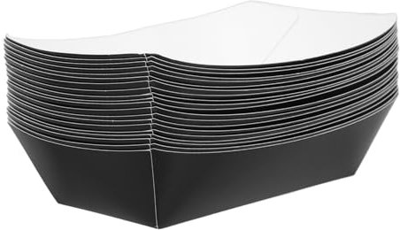 OHPHCALL 20pcs Disposables Containers for Food Kraft Paper Trays Cardboard Corners Lids for Restaurant Takeout Bulk Paper Plates Hot Dog Boxes