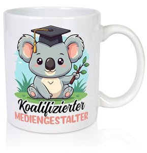 Koalifizierter Mediengestalter | Medien - Tasse Weiss - Kaffeetasse/Geschenk/Familie