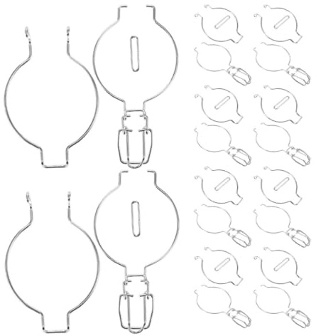 FONDOTIN 12 Piezas Cierres Metálicos para Latas Selladas Acero Inoxidable | Tarros Cristal, Cierre Hermético y Fácil Uso, Diseño de Resorte, Plata para Tapa y Jarra
