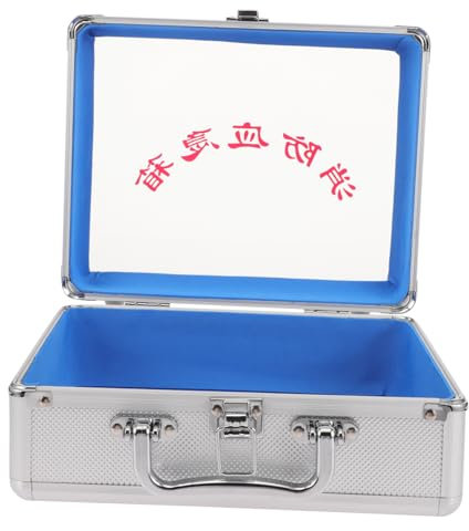 Lurrose Aluminium Werkzeugbox Mit Robustem Metallgehäuse Tragbare Feuer-notfallbox Multifunktionale Aufbewahrungsbox Für Werkzeuge Und Ausrüstung Kompakt Und Leicht Zu Transportieren