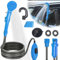 PORFOYO Douche De Camping Portable,12V Douche De Camping avec Pompe,Kit De Douche Mobile avec Douche Et Tuyau,Pompe De Douche De Camping pour Camping,Voyage,Extérieur