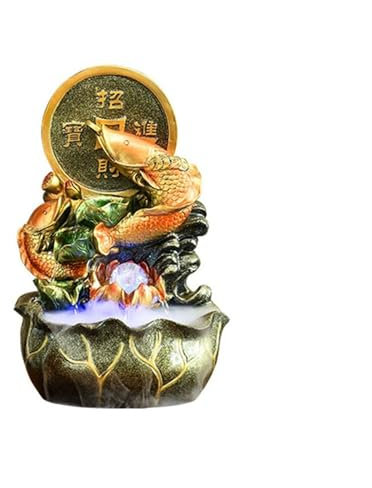zhangrui1888 Fuente de sobremesa Fuente de Agua for Oficina Que atrae Riqueza for Mejorar el Feng Shui Adornos for Mesa de Centro Sala de Estar Escritorio Negocios Cascada de Interior